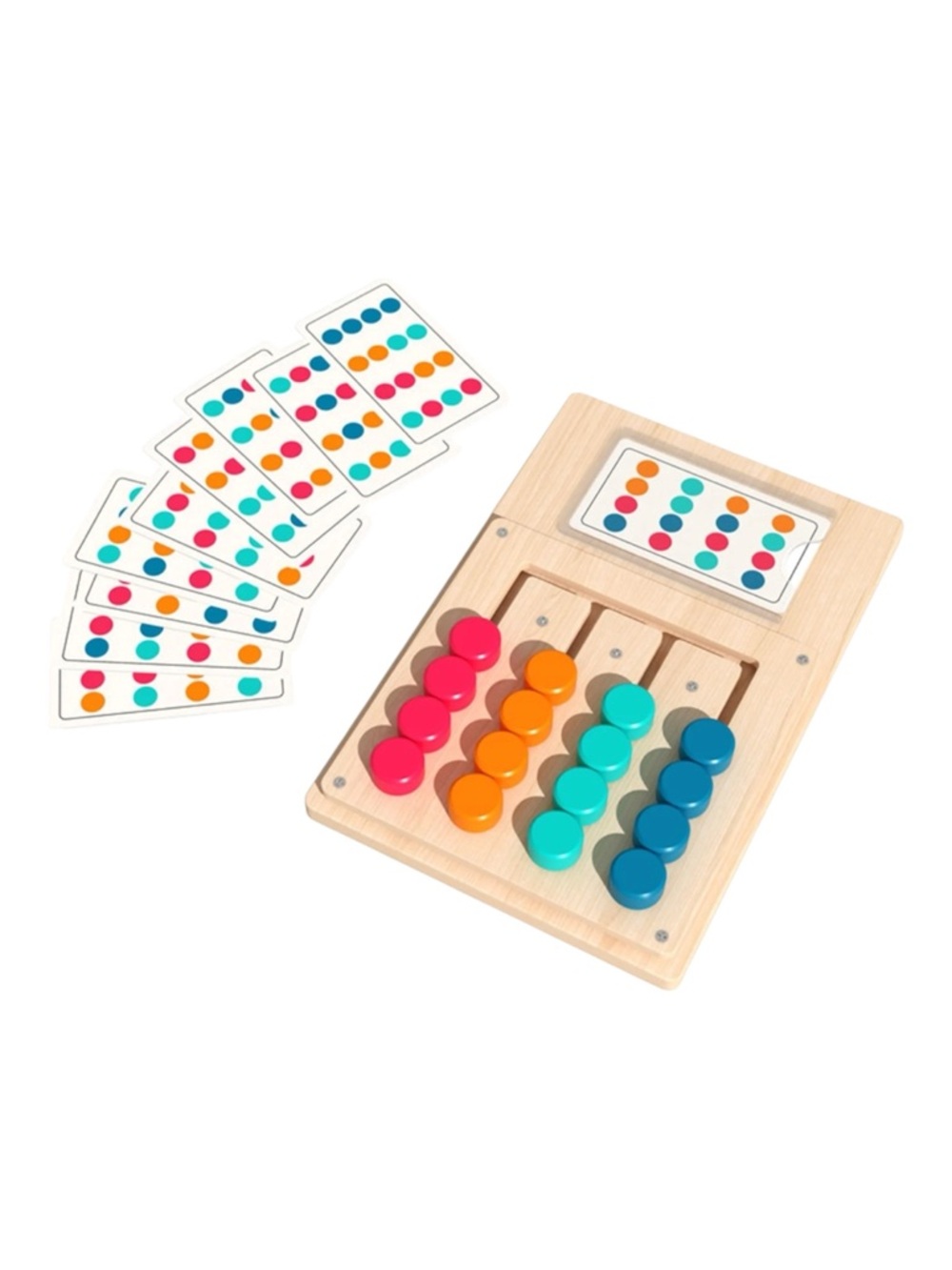 Four-Color Game Montessori-style wooden puzzle board Game